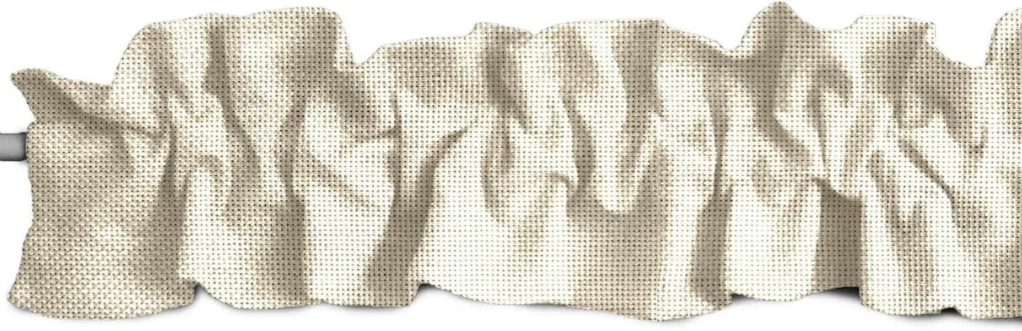 Faux Burlap Sleeve Topper Window Valance for Home Decor