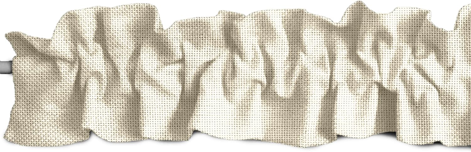 Faux Burlap Sleeve Topper Window Valance for Home Decor