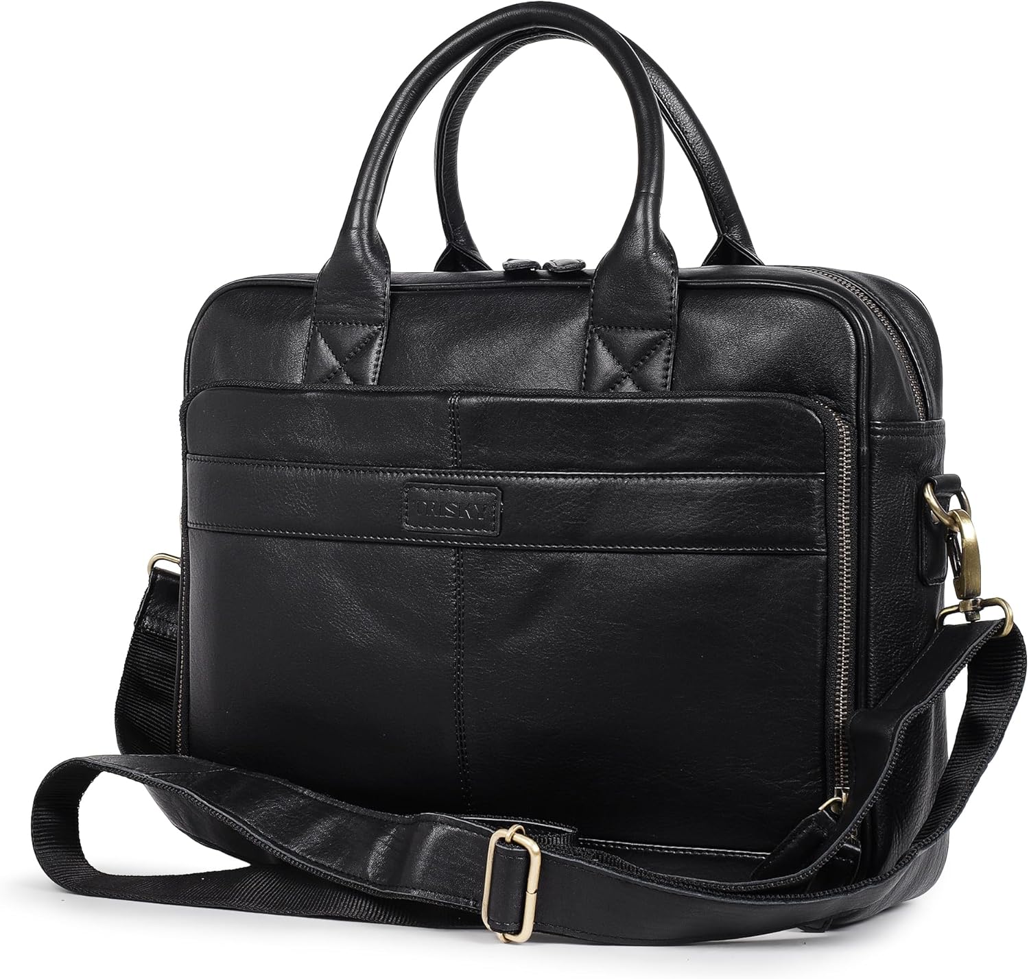 Premium Leather Laptop Bag for Men and Women - Stylish Briefcase