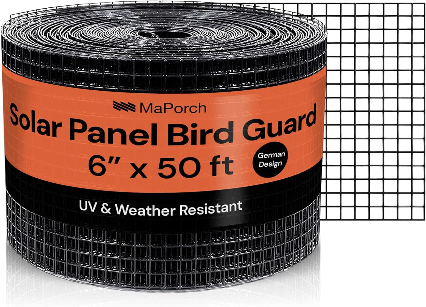 MaPorch Squirrel Netting - 6 in x 50 ft Black Mesh Barrier