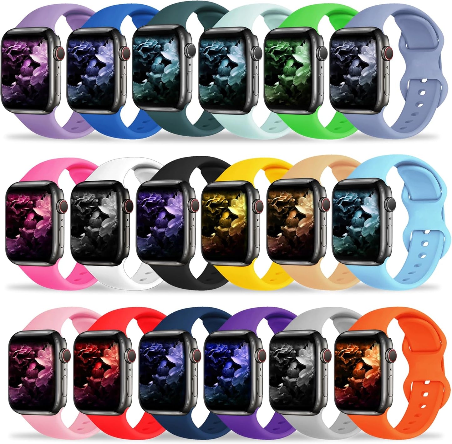 Breathable Silicone Bands Apple Watch - 18 Pack