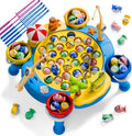 Magnetic Fishing Table Game 70 PCS for Kids Ages 3-6 - Multiplayer Fun