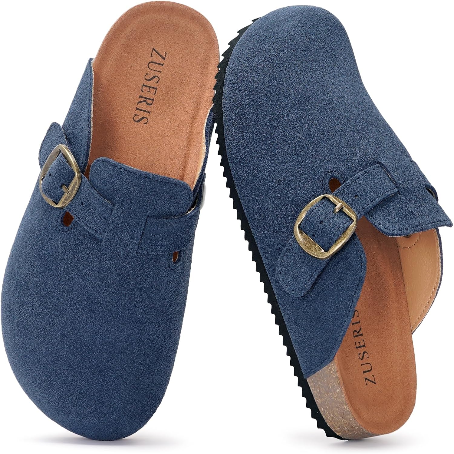 Kids Suede Clogs with Cork Footbed for Comfort and Style