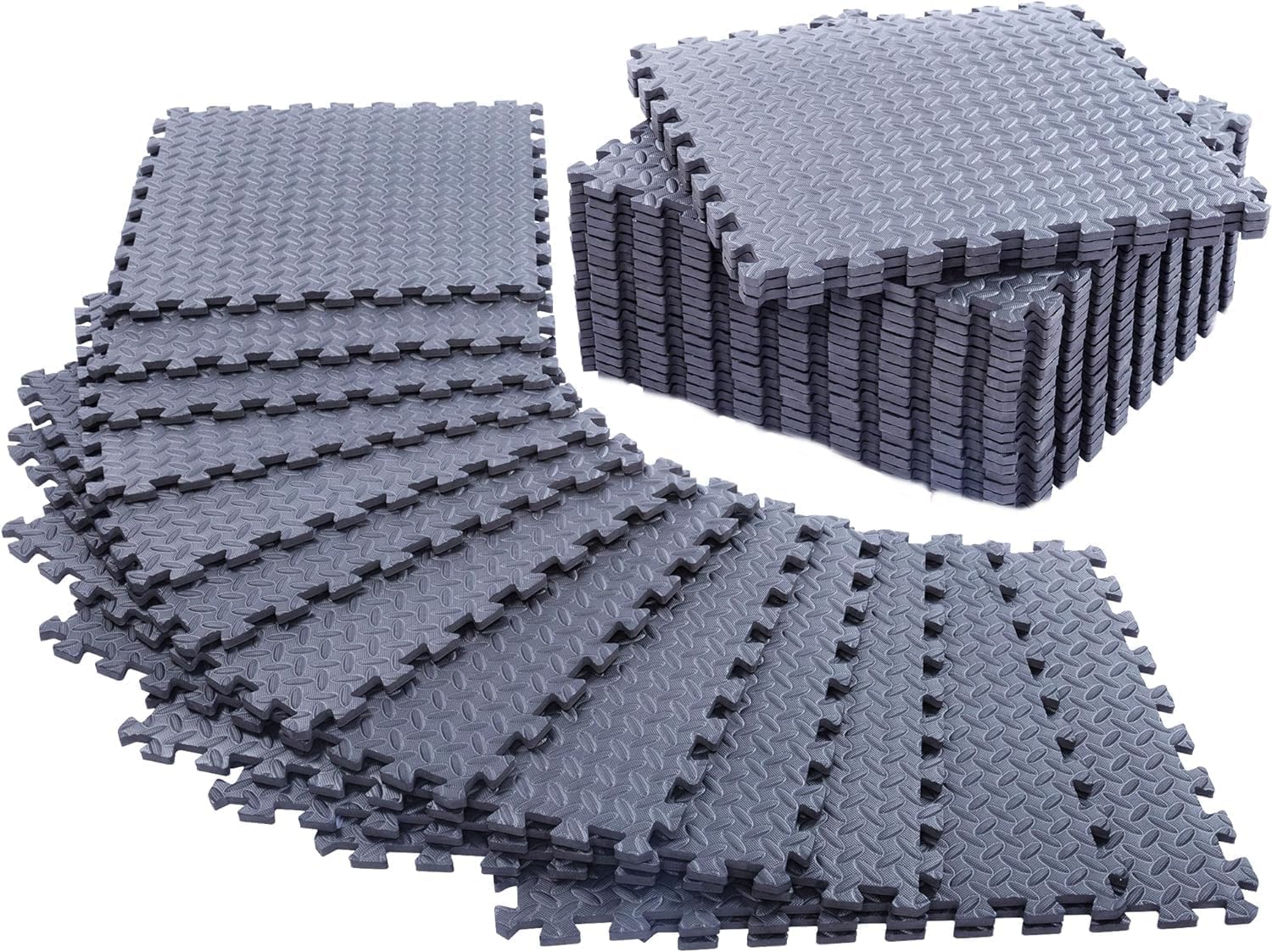 24 Pack Extra Thick Floor Exercise Mat for Home Gym Use