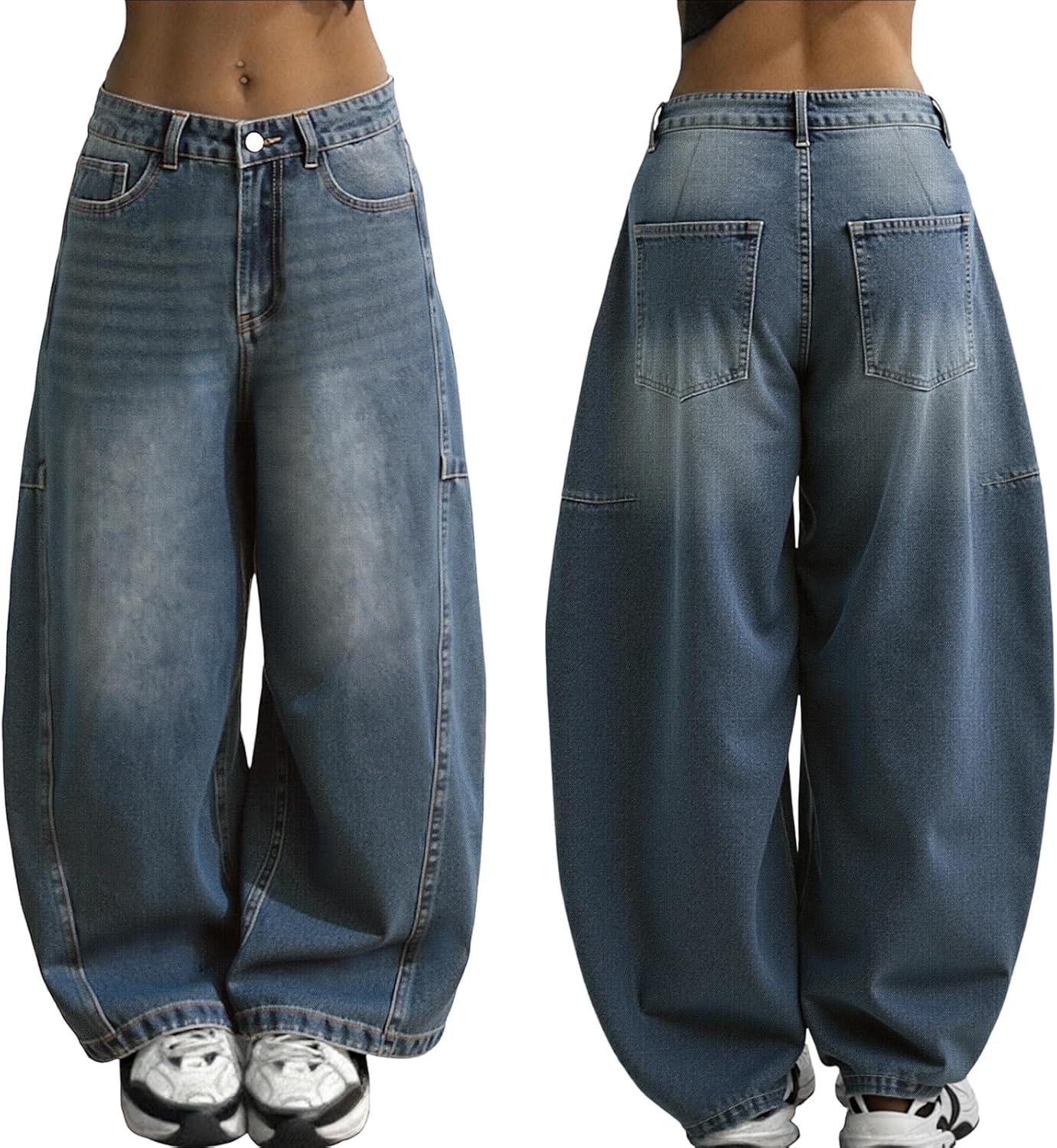 EMMIOL Women Boyfriends Hip Hop 90s Vintage Baggy Jeans Review