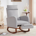 Nursery Rocking Chair with High Back and Footrest - Comfortable Glider