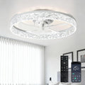 Depuley Modern 20-in White LED Low Profile Ceiling Fan with Light