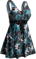 Womens One Piece Swimdress Plus Size Tummy Control - Flattering Fit