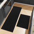 hicorfe Kitchen Rugs and Mats Set 2-Piece Non-Slip Runner and Mat