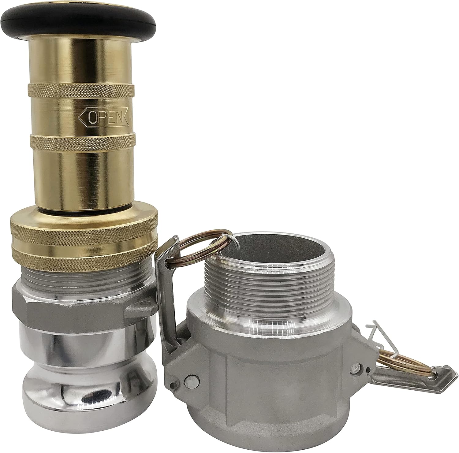 2in NPSH Brass Industrial Fire Hose Nozzle with Camlock Fittings