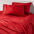 PeachSkinSheets Red Velvet Split Head King Sheet Set - Extra Soft