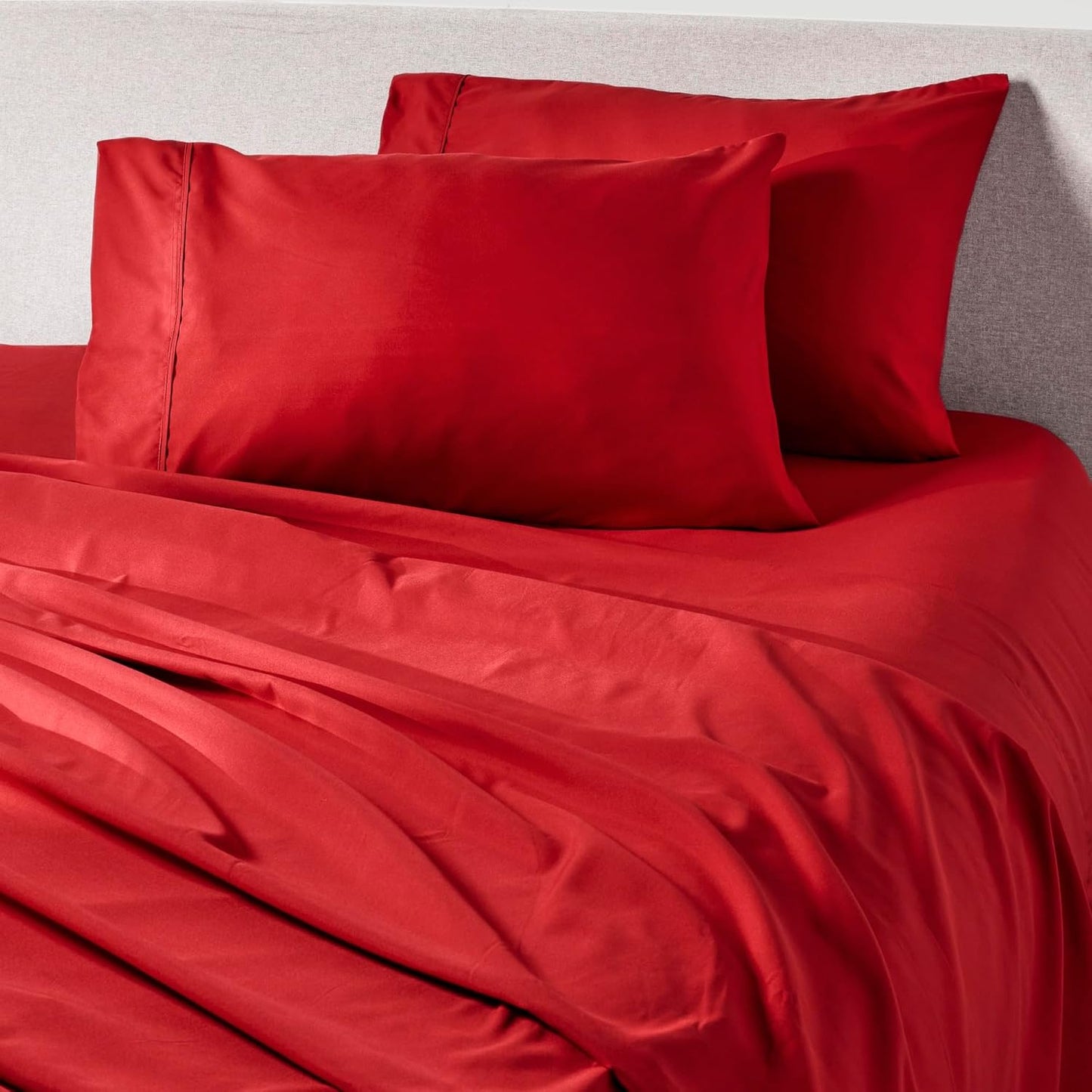 PeachSkinSheets Red Velvet Sheet Set for Hot Sleepers Comfort