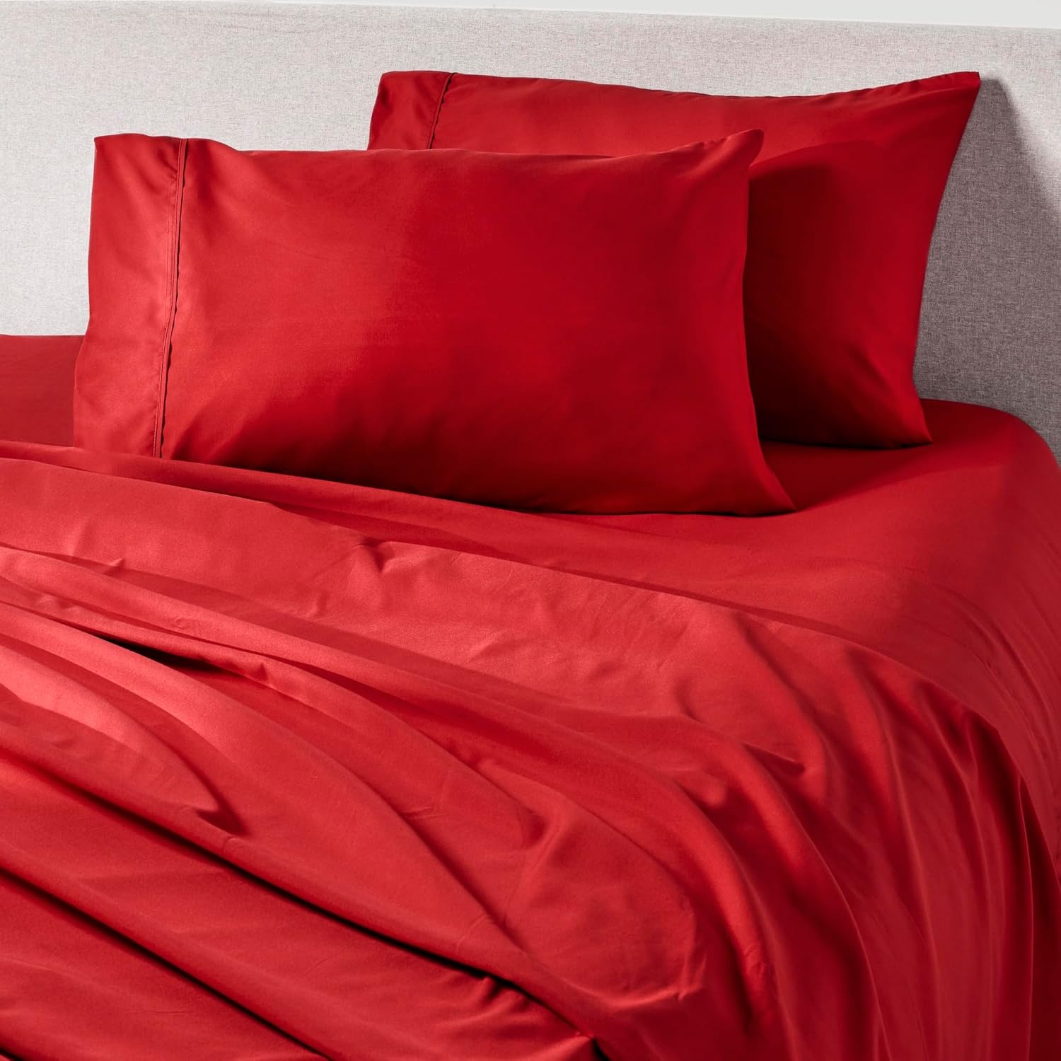 PeachSkinSheets Red Velvet Sheet Set for Hot Sleepers Comfort