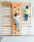 Avenlur Walnut 9-in-1 Swedish Ladder Wall Gym Set - Versatile Indoor