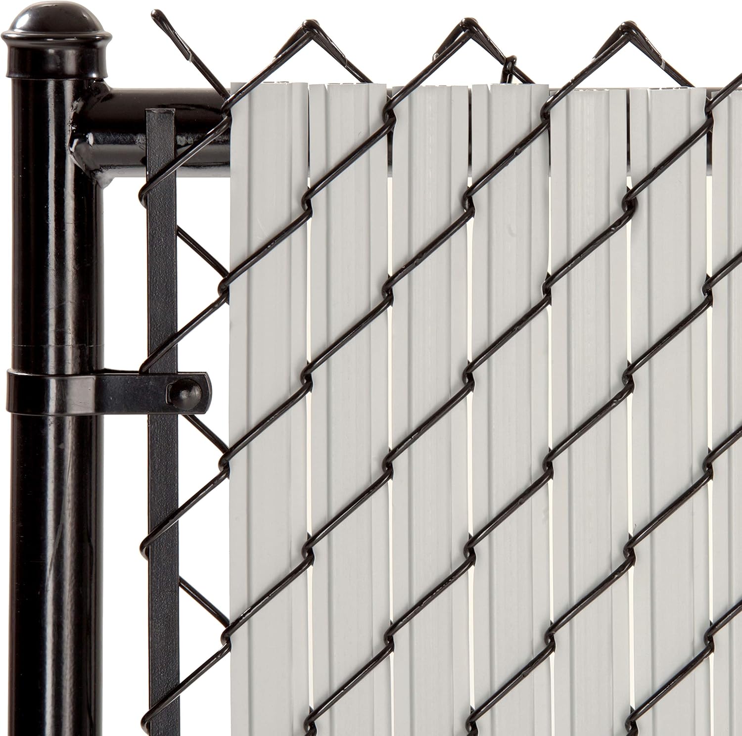 SoliTube Slat Privacy Inserts for Chain-Link Fence - Gray