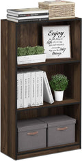 FURINNO Basic 3-Tier Bookcase Storage Shelves - Compact, Affordable