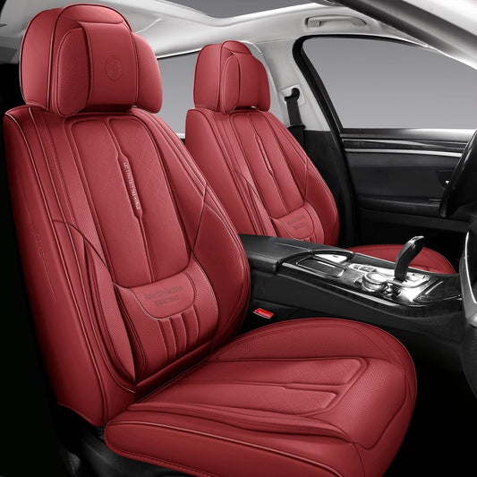 NS YOLO Universal Fit Full Coverage Leather Car Seat Covers Set