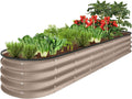 Outdoor Metal Raised Garden Bed 8x2x1 ft - Deep Root Planter