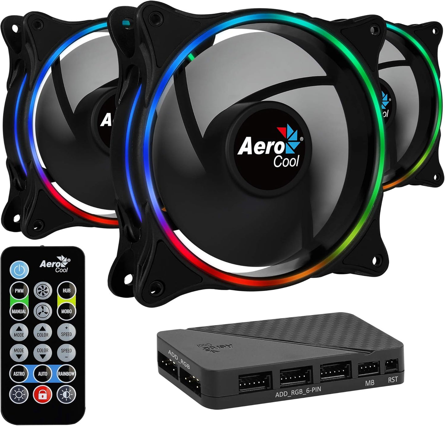 Aerocool Eclipse 12 Pro Bundle with 3 ARGB Fans and Hub