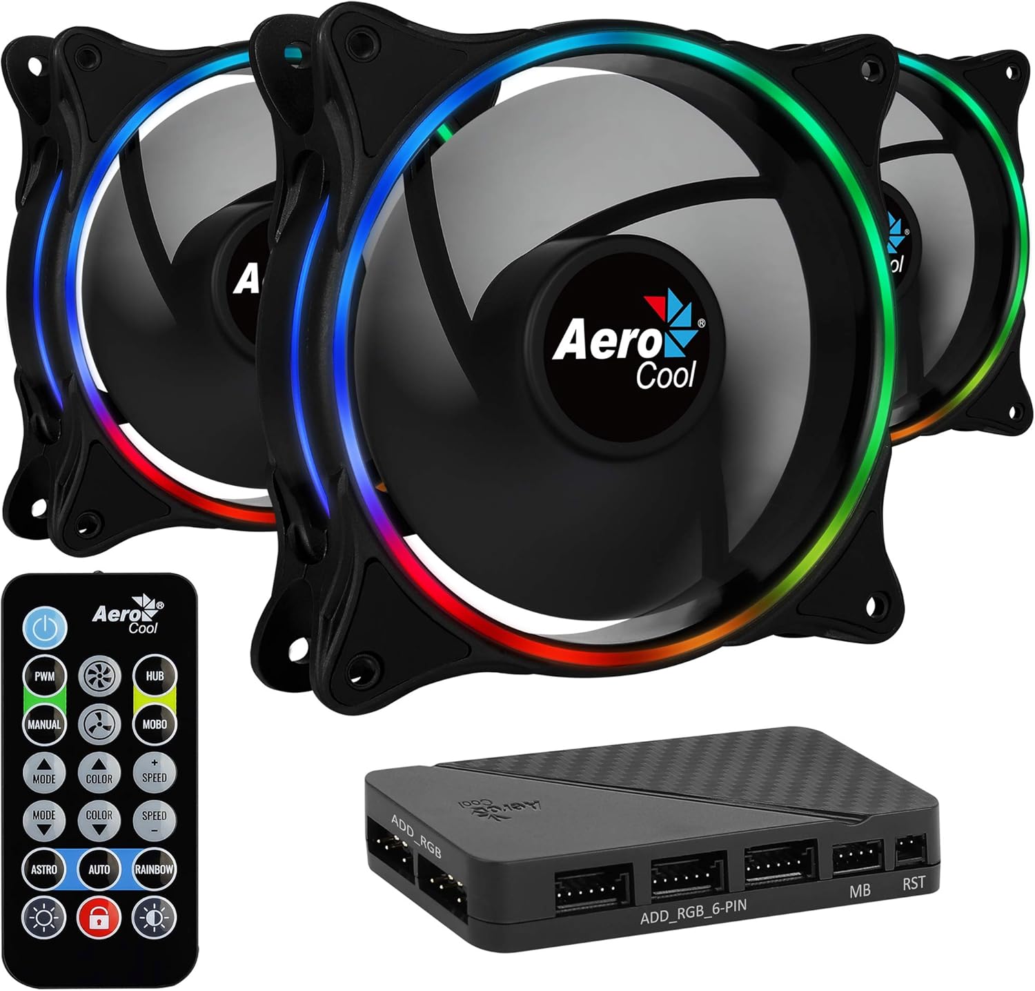 Aerocool Eclipse 12 Pro Bundle with 3 ARGB Fans and Hub
