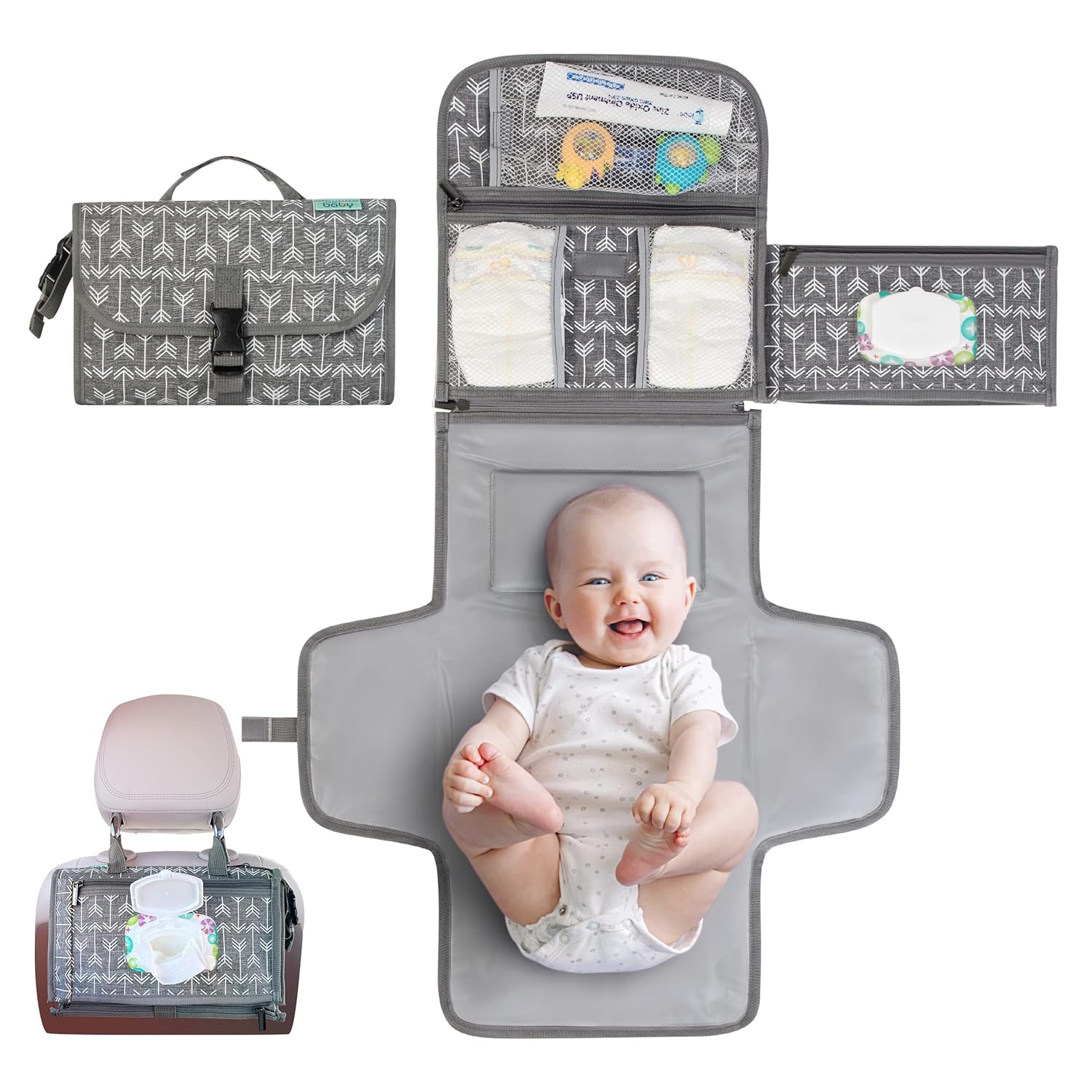 Portable Baby Changing Pad - Travel Essential for On-the-Go Parents