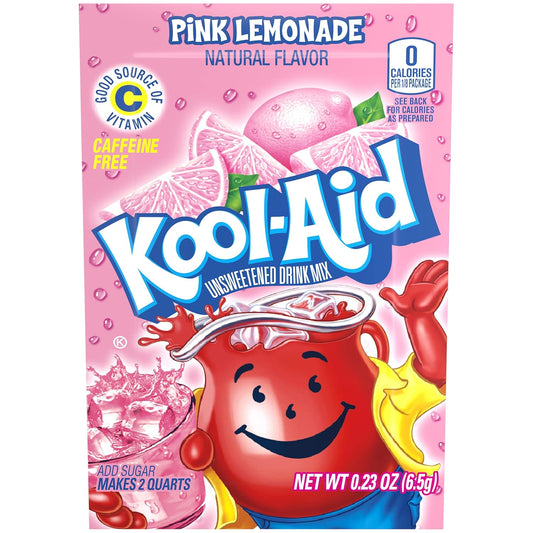 Kool-Aid Pink Lemonade Unsweetened Powdered Drink Mix Packets