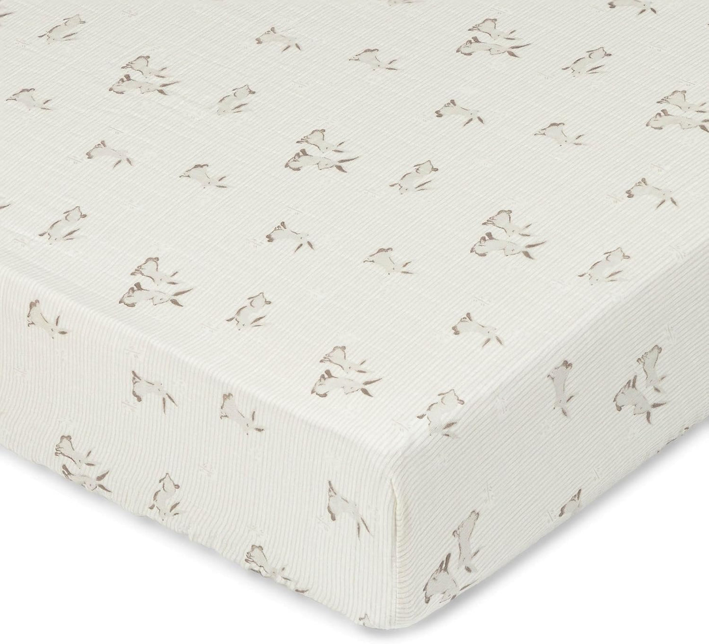 Crane Baby 100% Organic Cotton Bunny Crib Sheet for Nursery