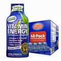 Vitamin Energy Immune+ Blue Raspberry 48 Pack - Extra Strength Shot