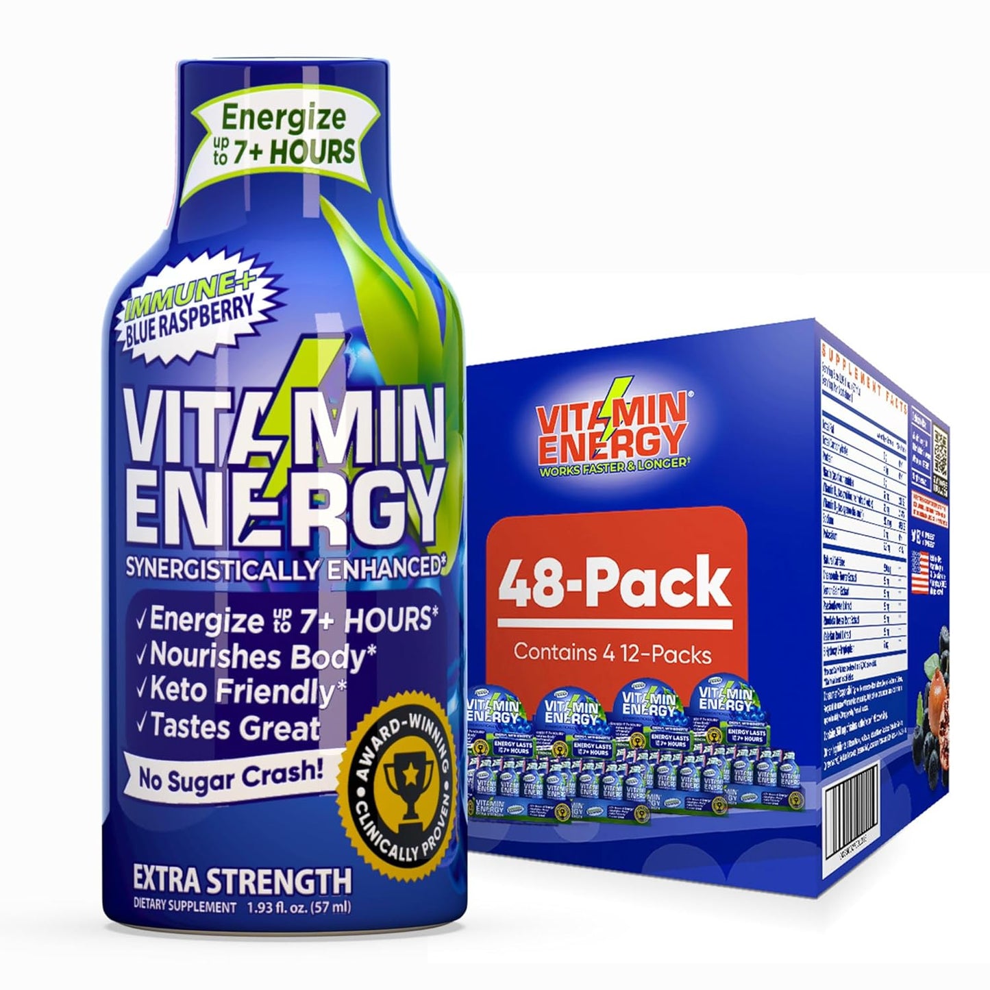Vitamin Energy Immune+ Extra Strength Energy Shot for Focus