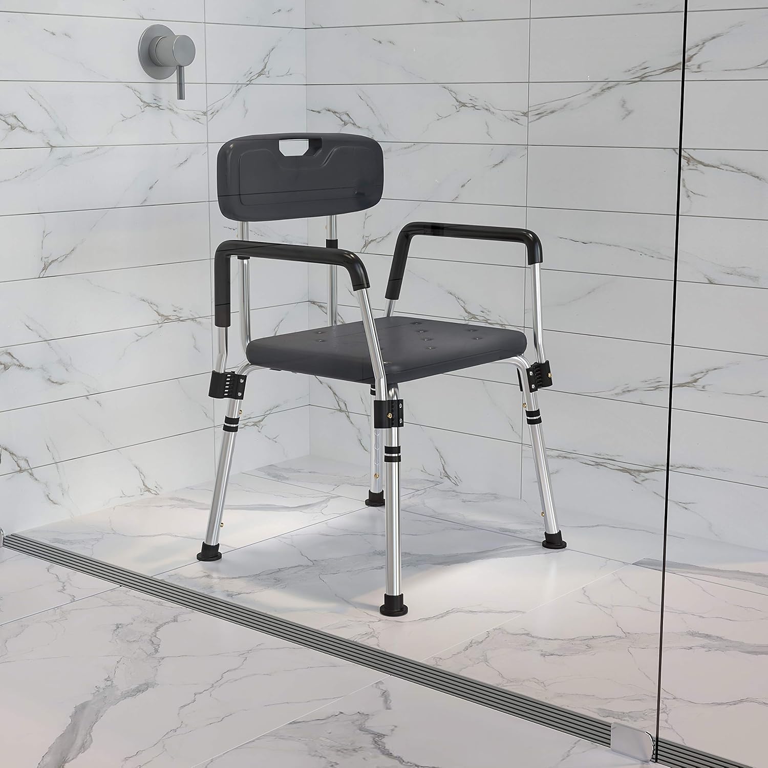 300 Lb. Capacity Adjustable Shower Chair - Quick Release