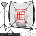 7x7 ft Baseball Net for Batting Pitching Hitting - Portable Practice