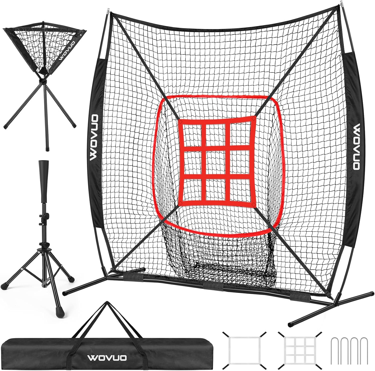 7x7 ft Baseball Net for Batting Pitching Hitting Practice