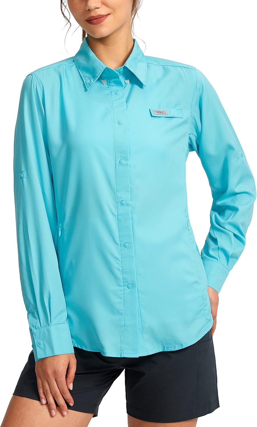 Womens Sun Protection Fishing Shirt Lightweight SPF Long Sleeve