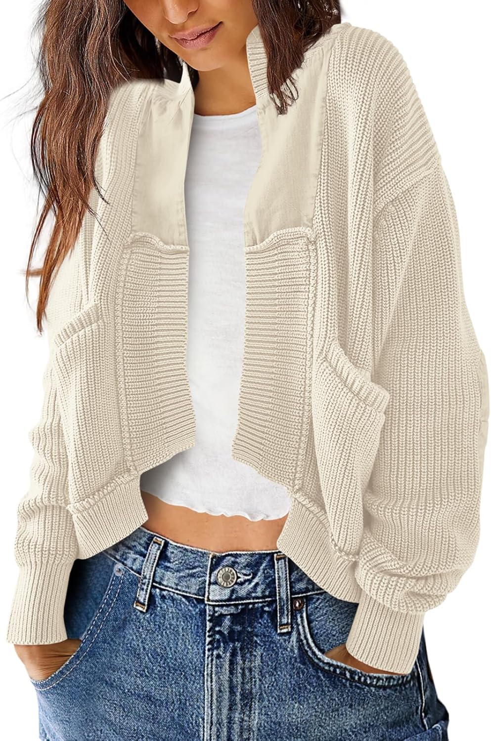 Chunky Cardigan Sweaters for Women - SENSERISE Open Front Style