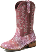 Cowboy Boots Square Toe Kids Boots Embroidered Western Cowgirl Boots