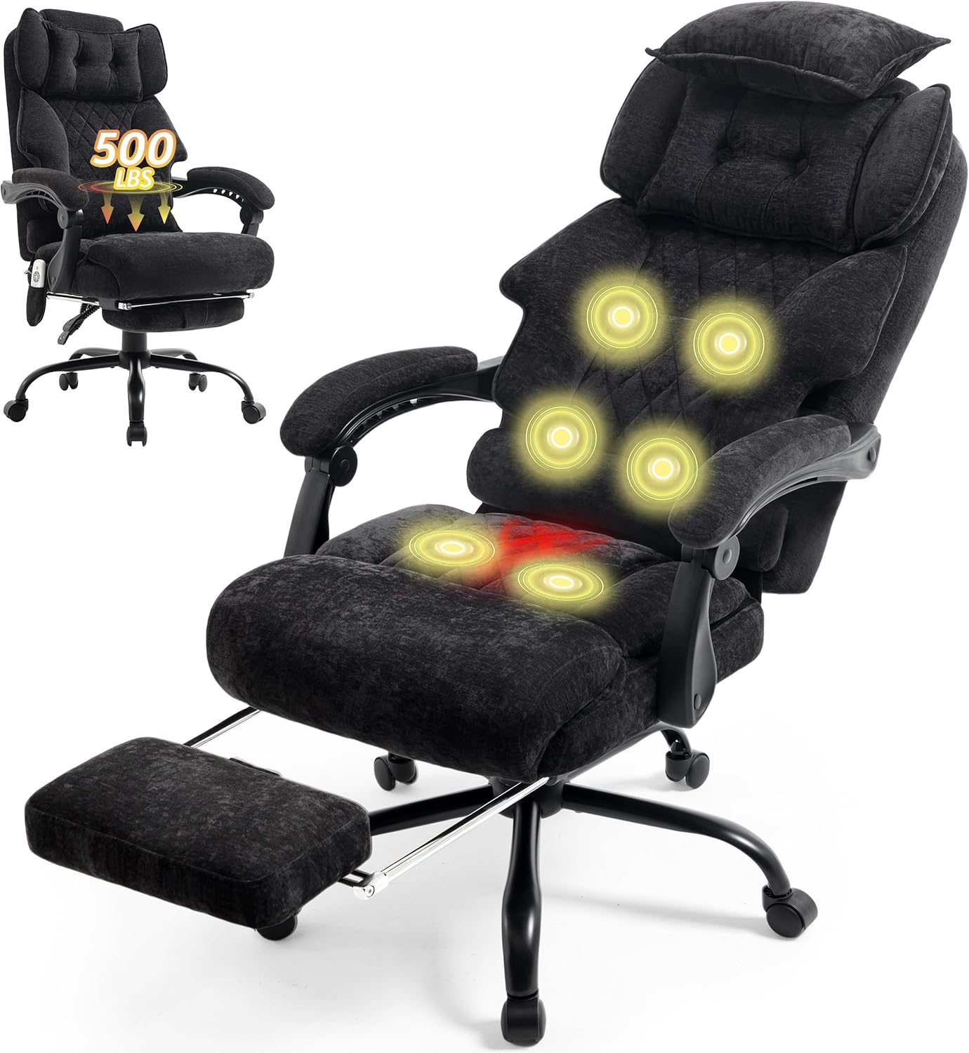 Massage Office Chair with Foot Rest for Ultimate Comfort