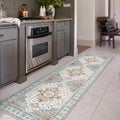 Ultra-Thin Washable Runner 2ft 6in x 8ft Hallway Rug - Vintage Printed