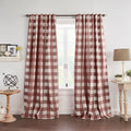Buffalo-Check Blackout Window Curtain Panel - Rustic Room Darkening