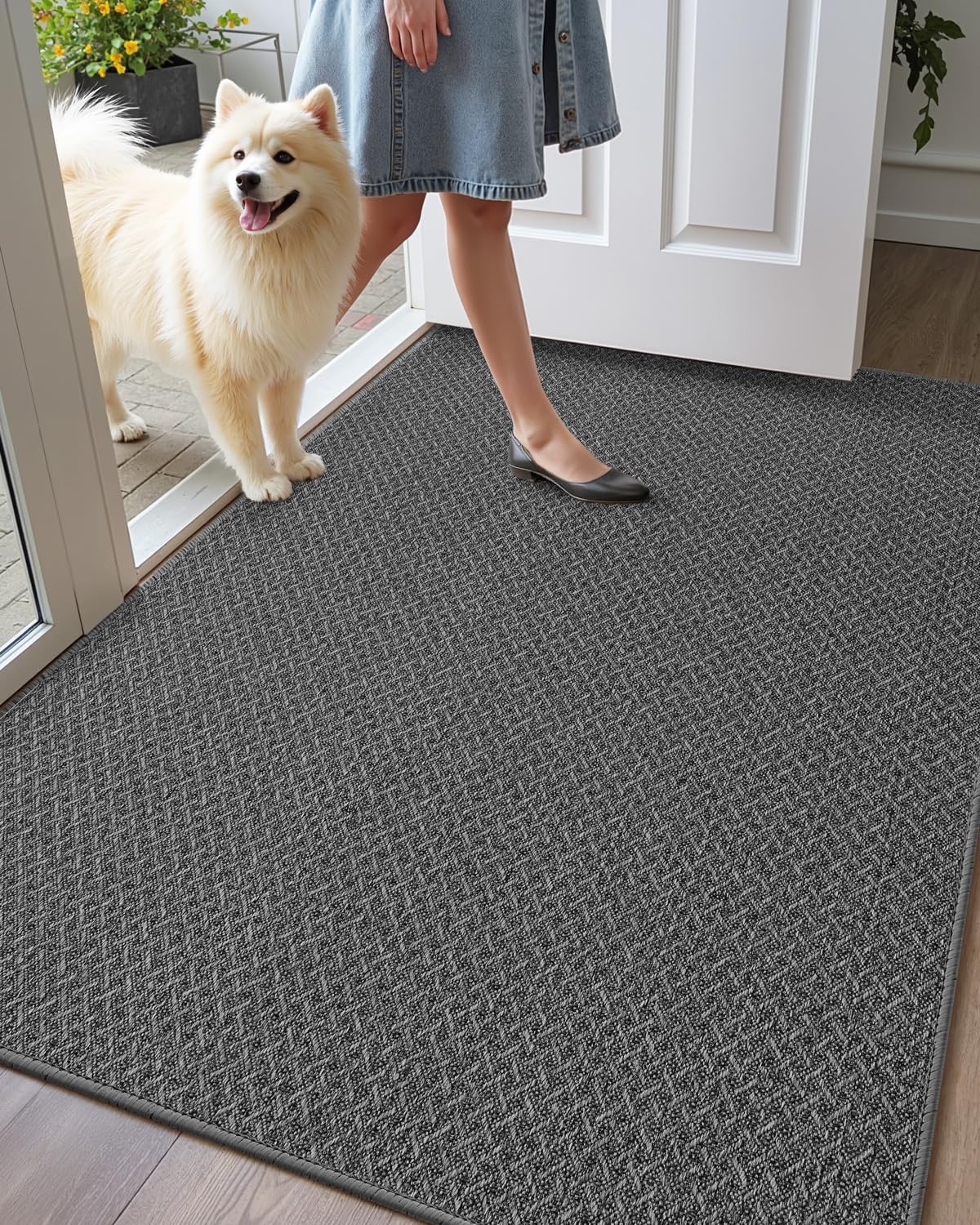 Color&Geometry Ultra Thin Indoor Door Mat for Entryway Use