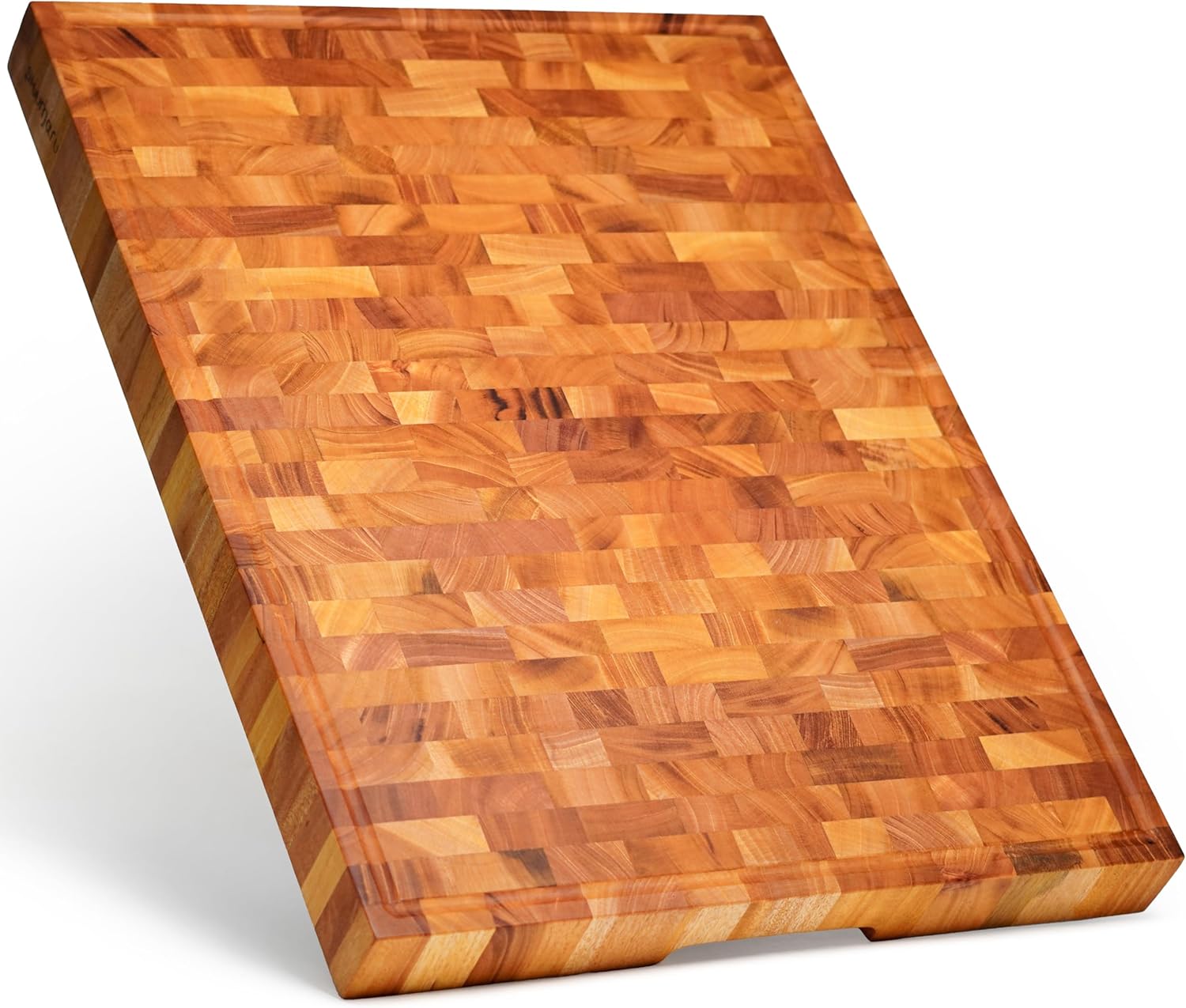 Handmade Mahogany End-Grain Cutting Board for Kitchen Use