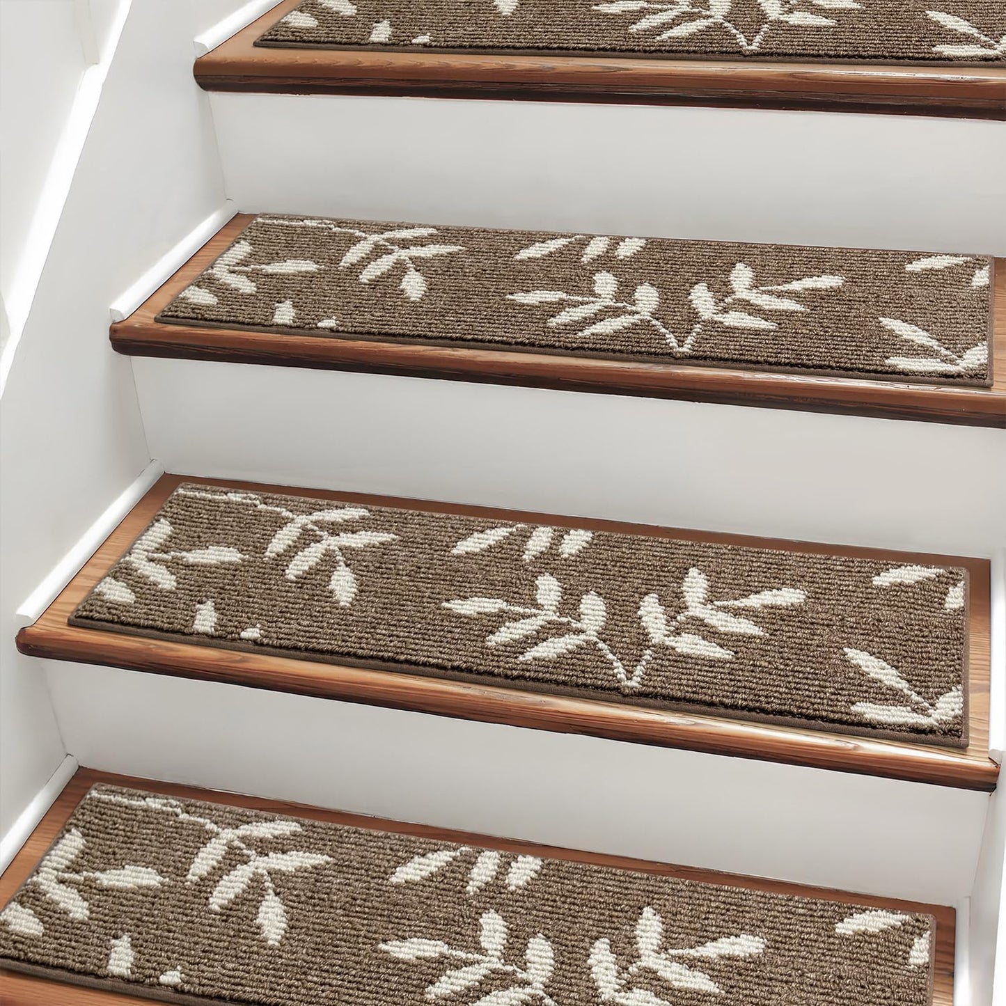 Non-Slip Carpet Stair Treads for Wooden Steps, Set of 15