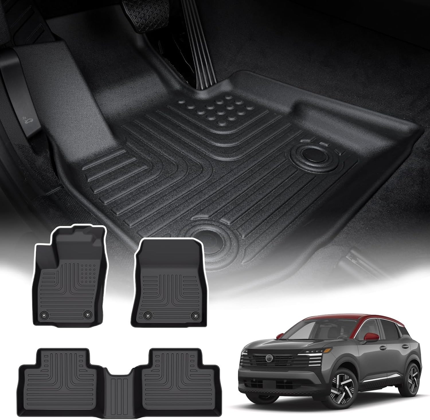 Custom Fit Floor Mats for Nissan Kicks 2025 2026 - All Weather