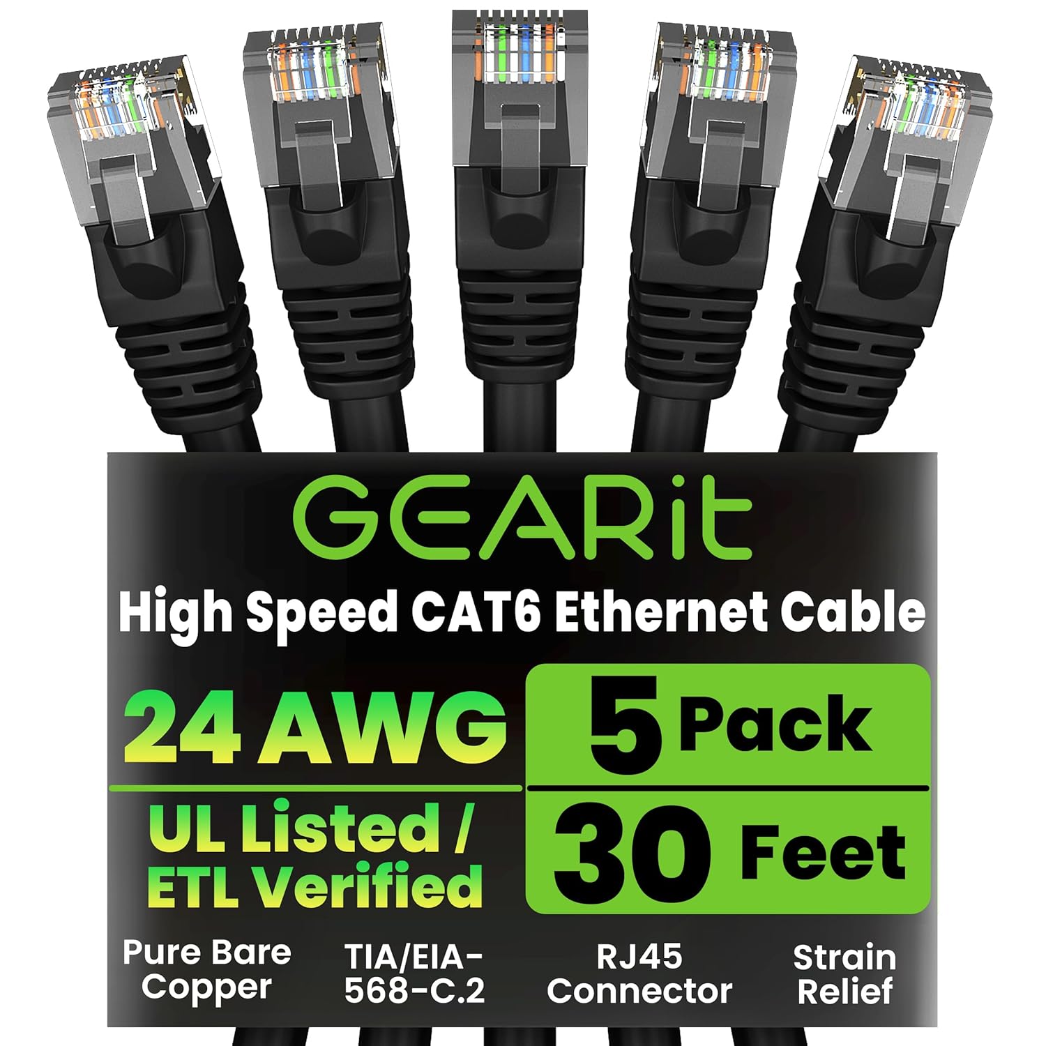 High-Performance Cat 6 Ethernet Cable Pack for Fast Networking