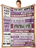 Wife Birthday Gifts Ideas Blanket 50x60 - Romantic Cozy Throw