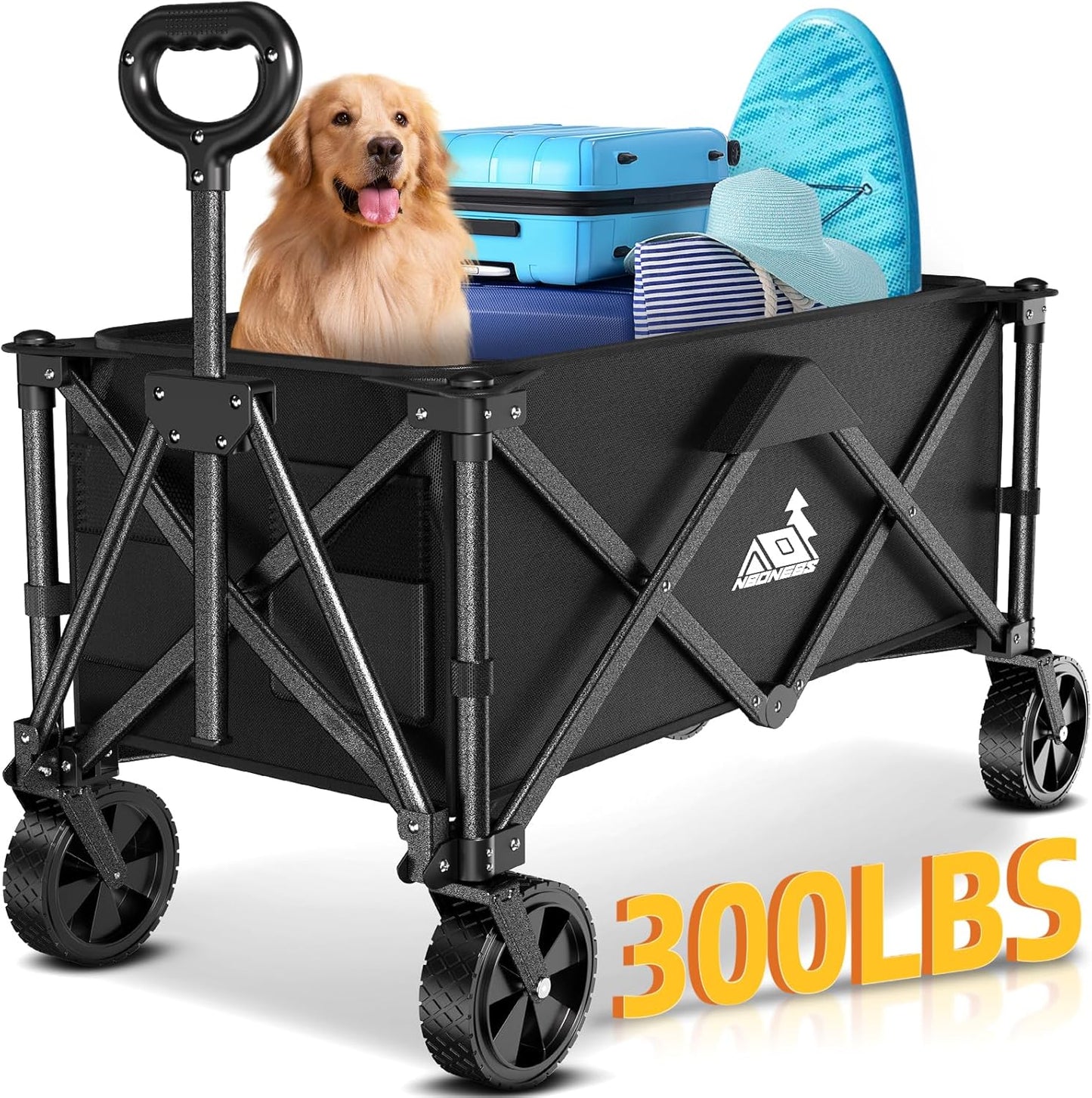 Collapsible Wagon Carts with Large Capacity for Outdoor Use