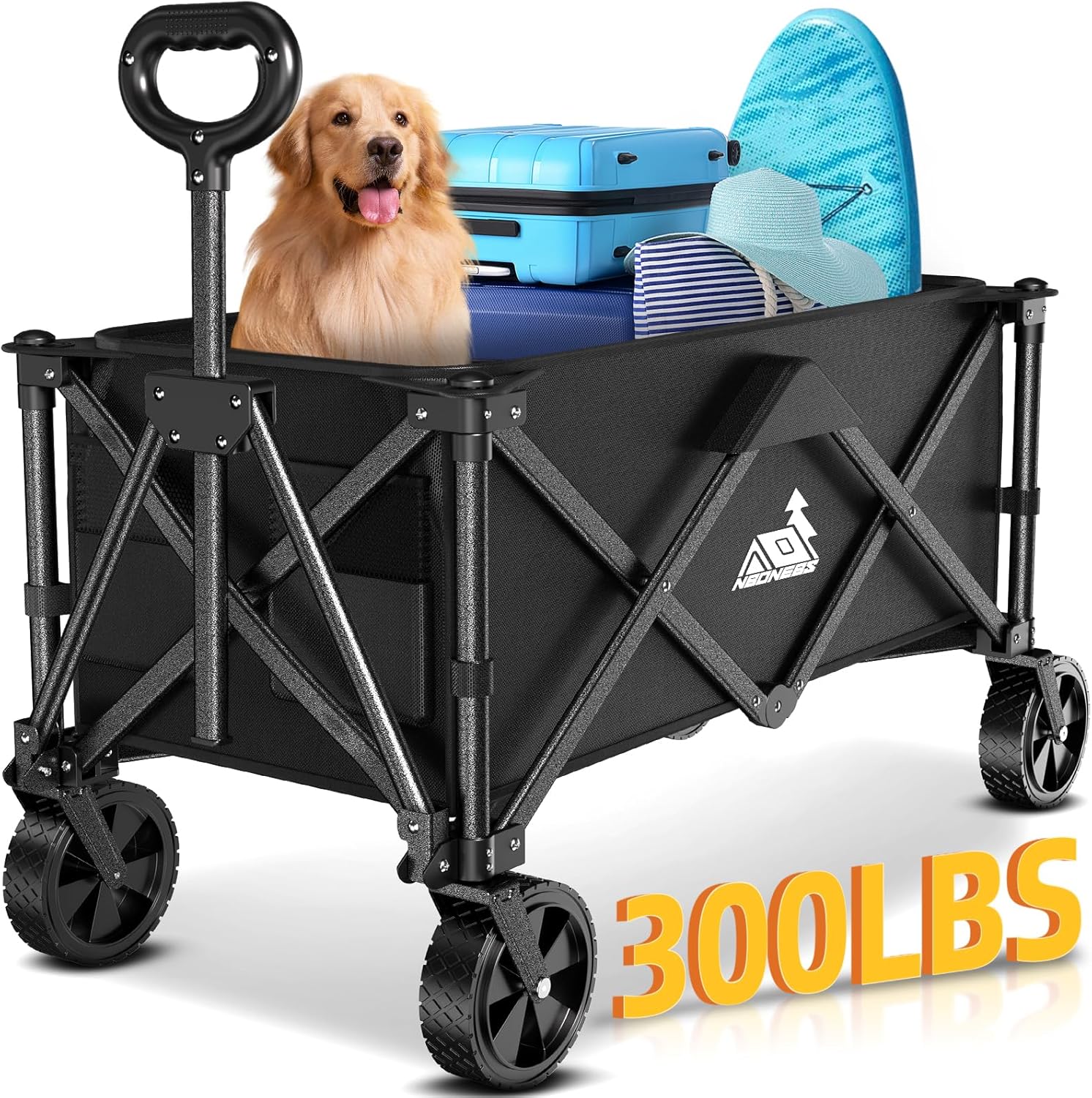 Collapsible Wagon Carts with Large Capacity for Outdoor Use
