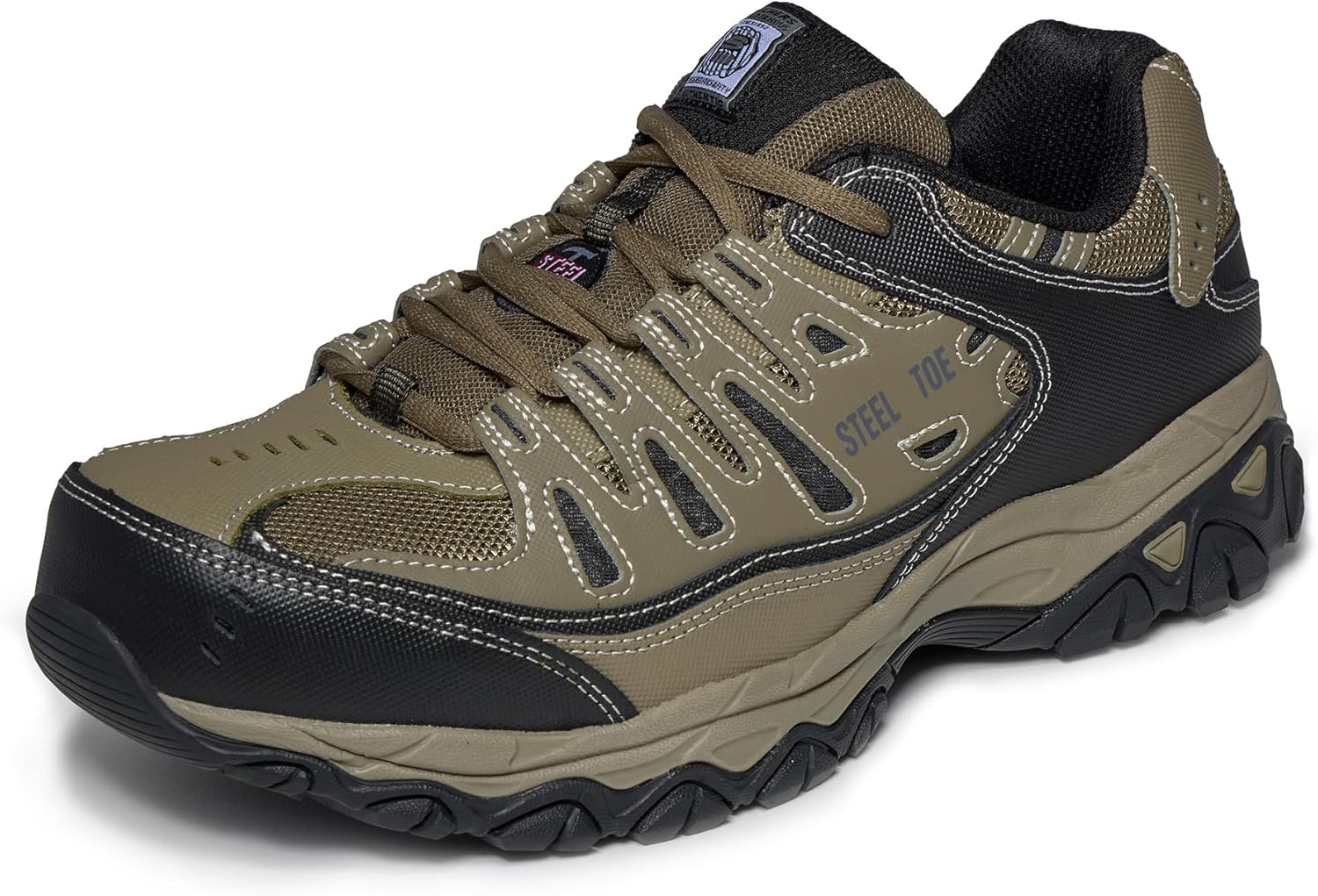 Skechers Mens Cankton Steel Toe Construction Shoe with Comfort
