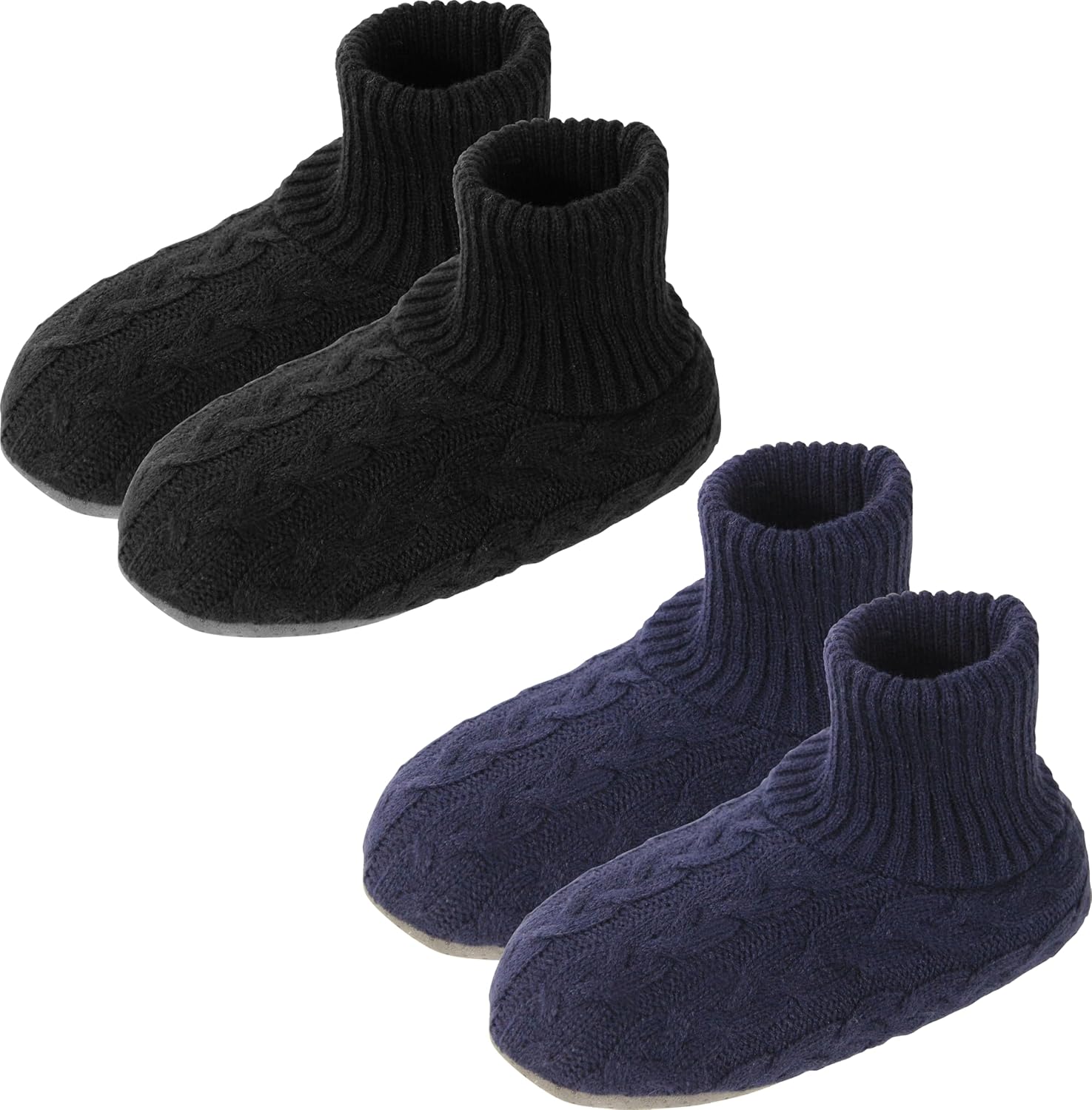 BenSorts Men Fuzzy Slipper Socks with Grippers for Comfort