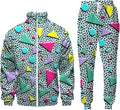80s 90s Outfit Sets for Men Vintage Jacket and Joggers - Retro