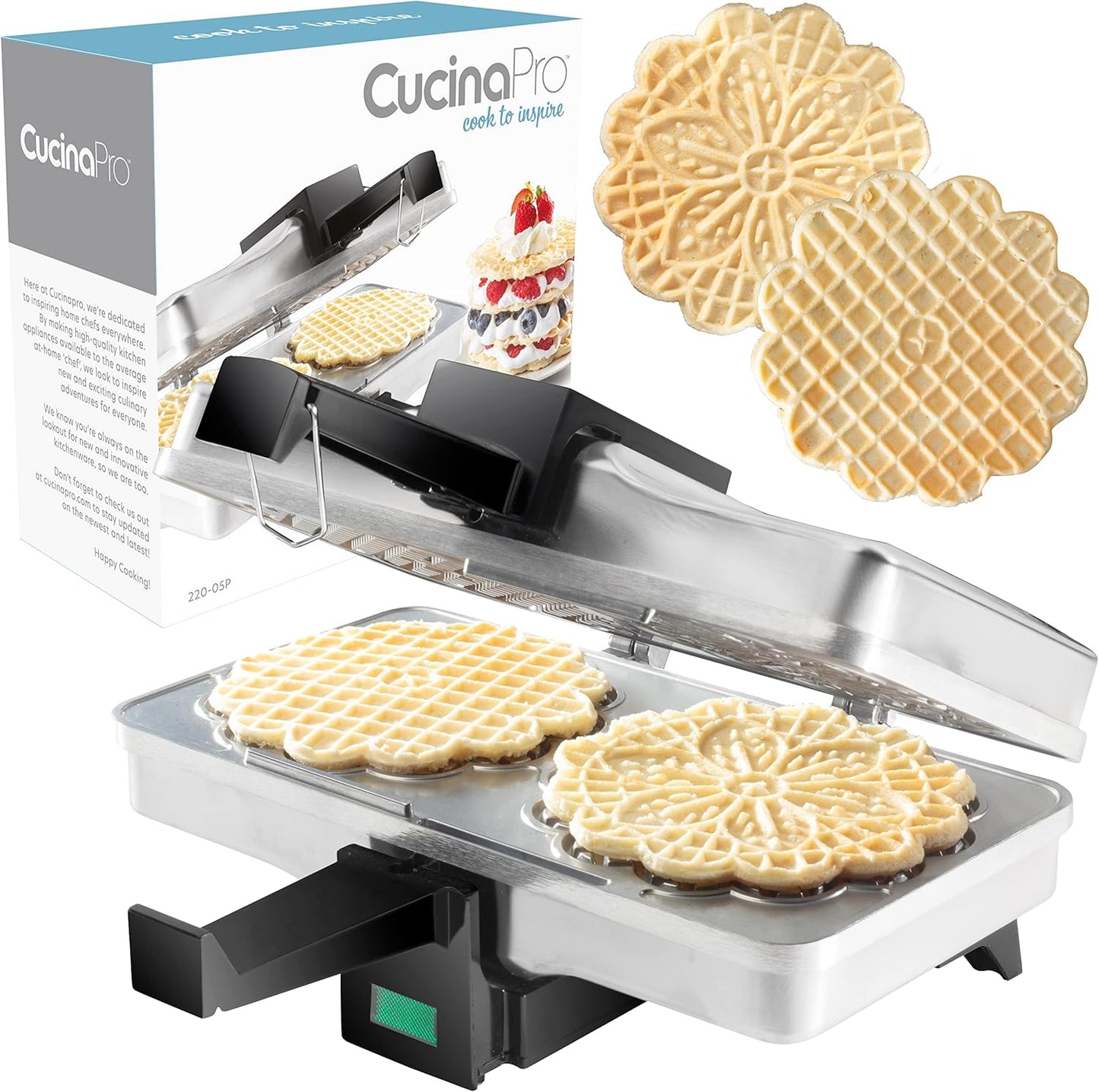 Authentic Italian Pizzelle Maker for Holiday Baking Delights